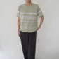 90s Green Striped Top