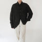 90s Black Linen Shirt