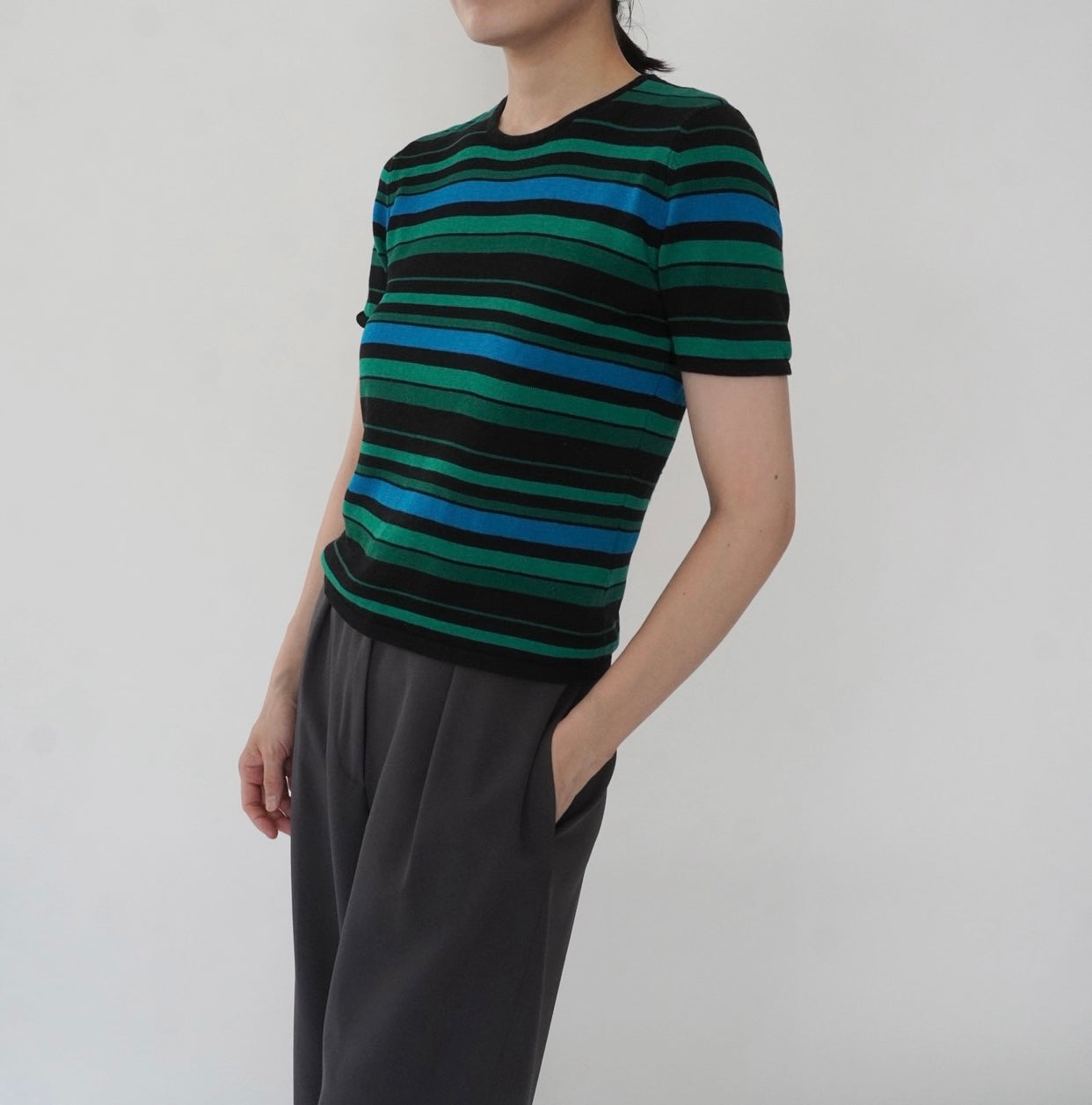90s Silk Striped Top