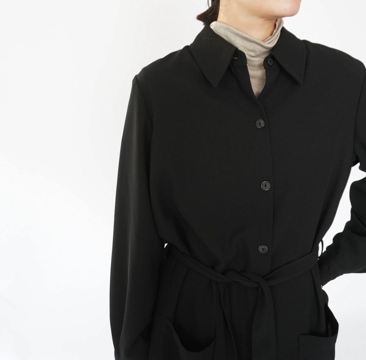 90s Belted Shirt Jacket