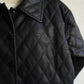 Faux Leather Quilted Jacket