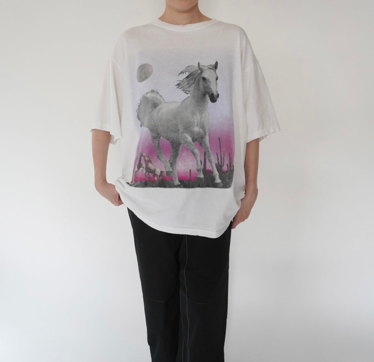 90s EURO Horse Printed T-shirt