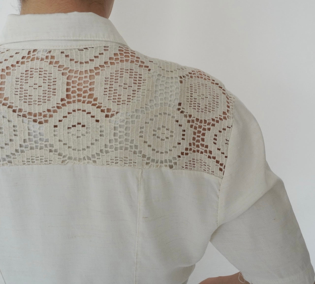 80s EURO Crochet Design Shirt