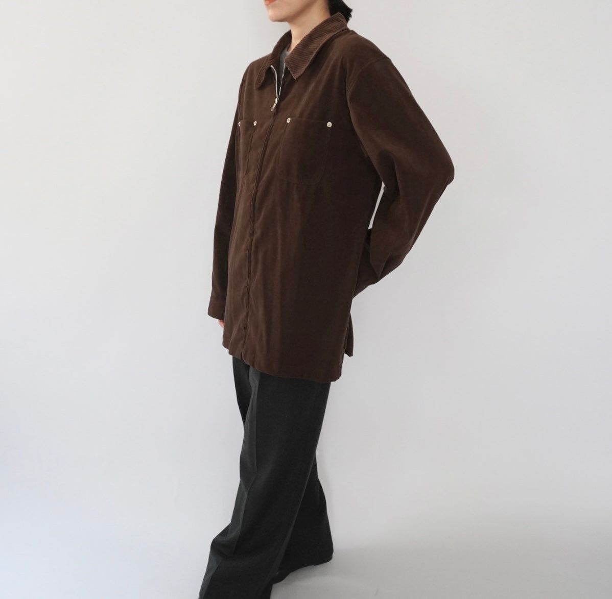 90s Zip Shirt Jacket