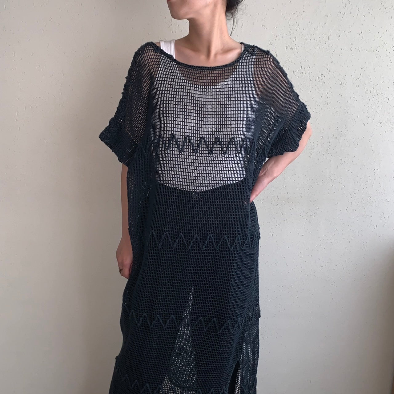 90s Crochet Dress Made in USA