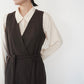 80s Sleeveless Wrap Dress