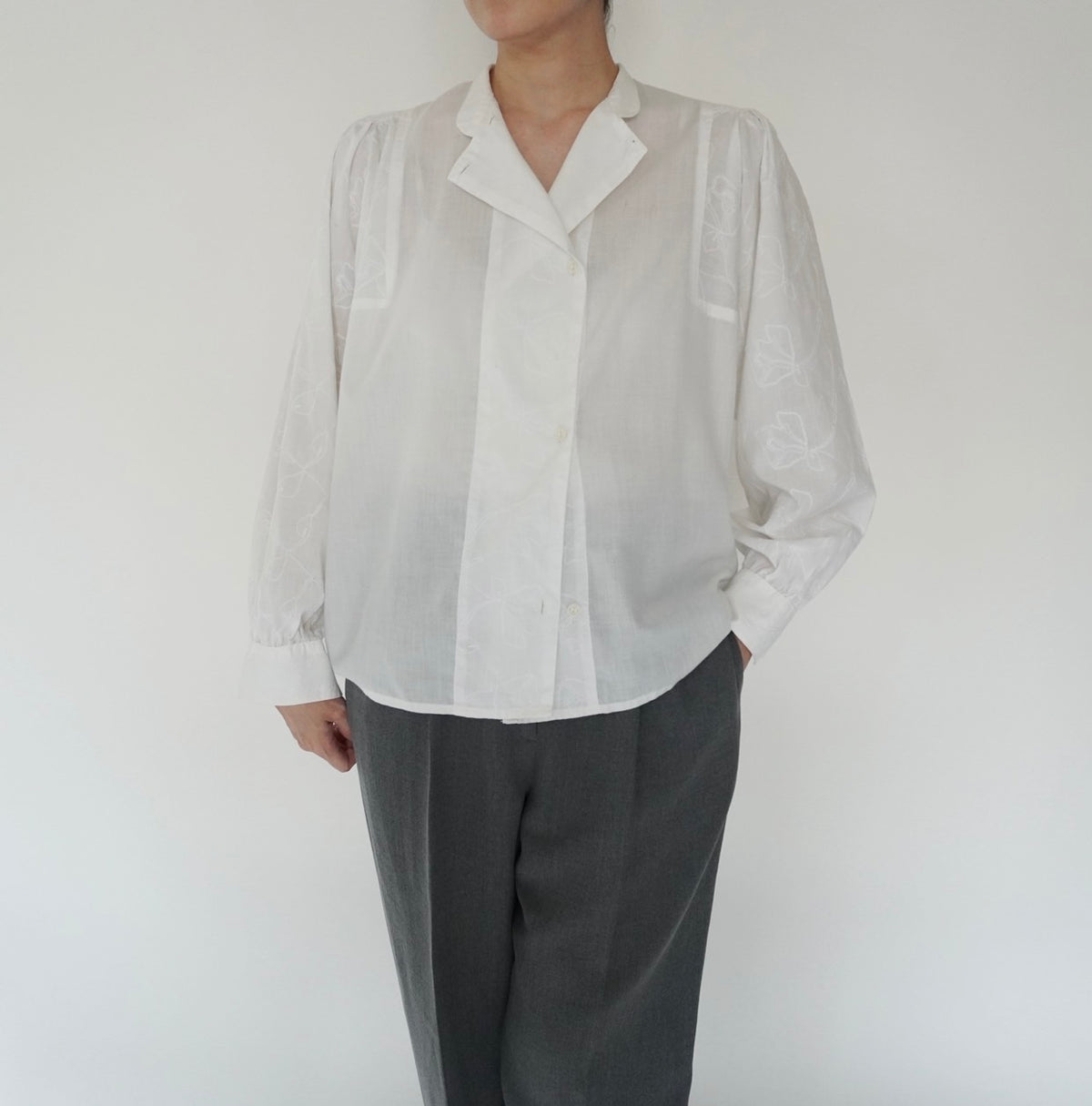 80s Embroidery Blouse