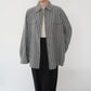 90s Gray Striped Shirt
