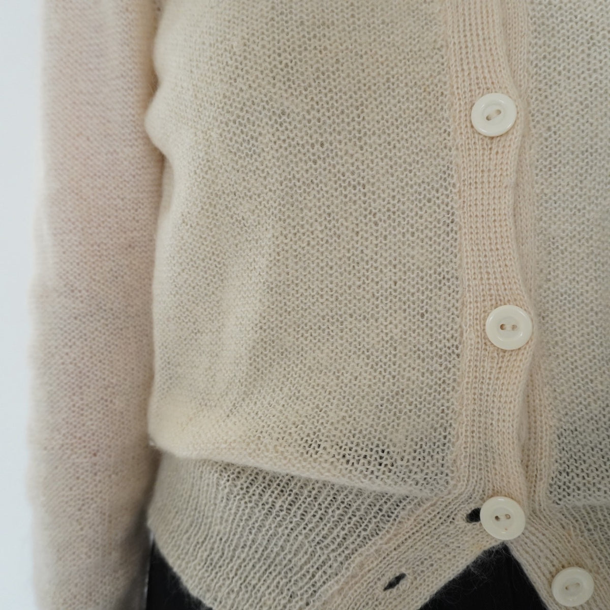 90s Ivory Knit Cardigan