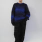 90s Black x Blue Mohair Knit
