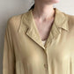 90s EURO  Sheer Printed Blouse