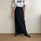 90s EURO  Black Pleated Skirt