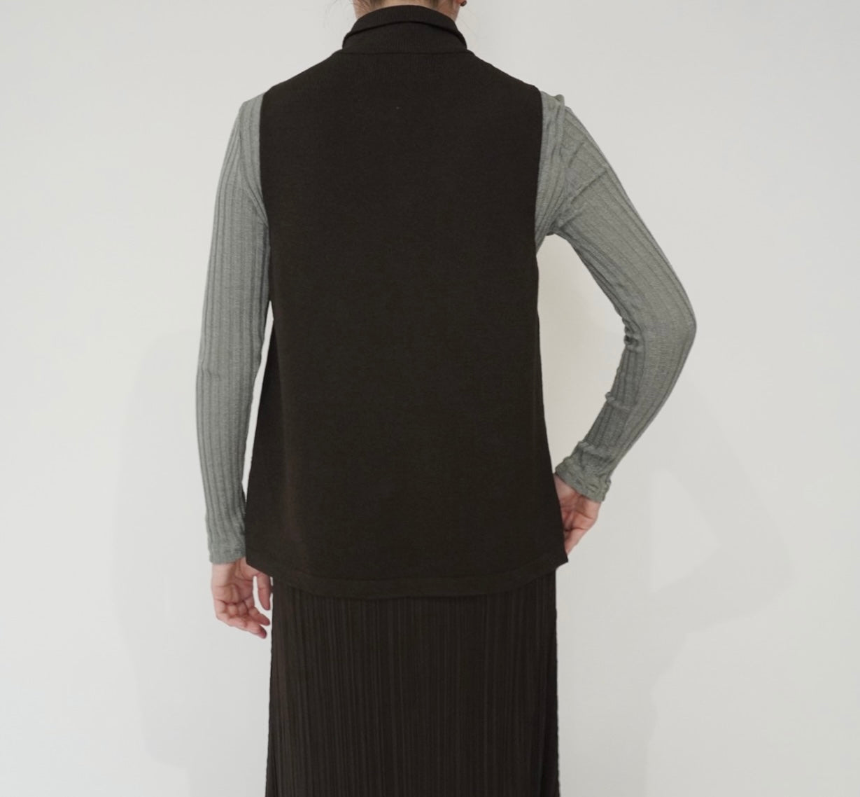 90s EURO Zipped Top、Vest Handloomed in California