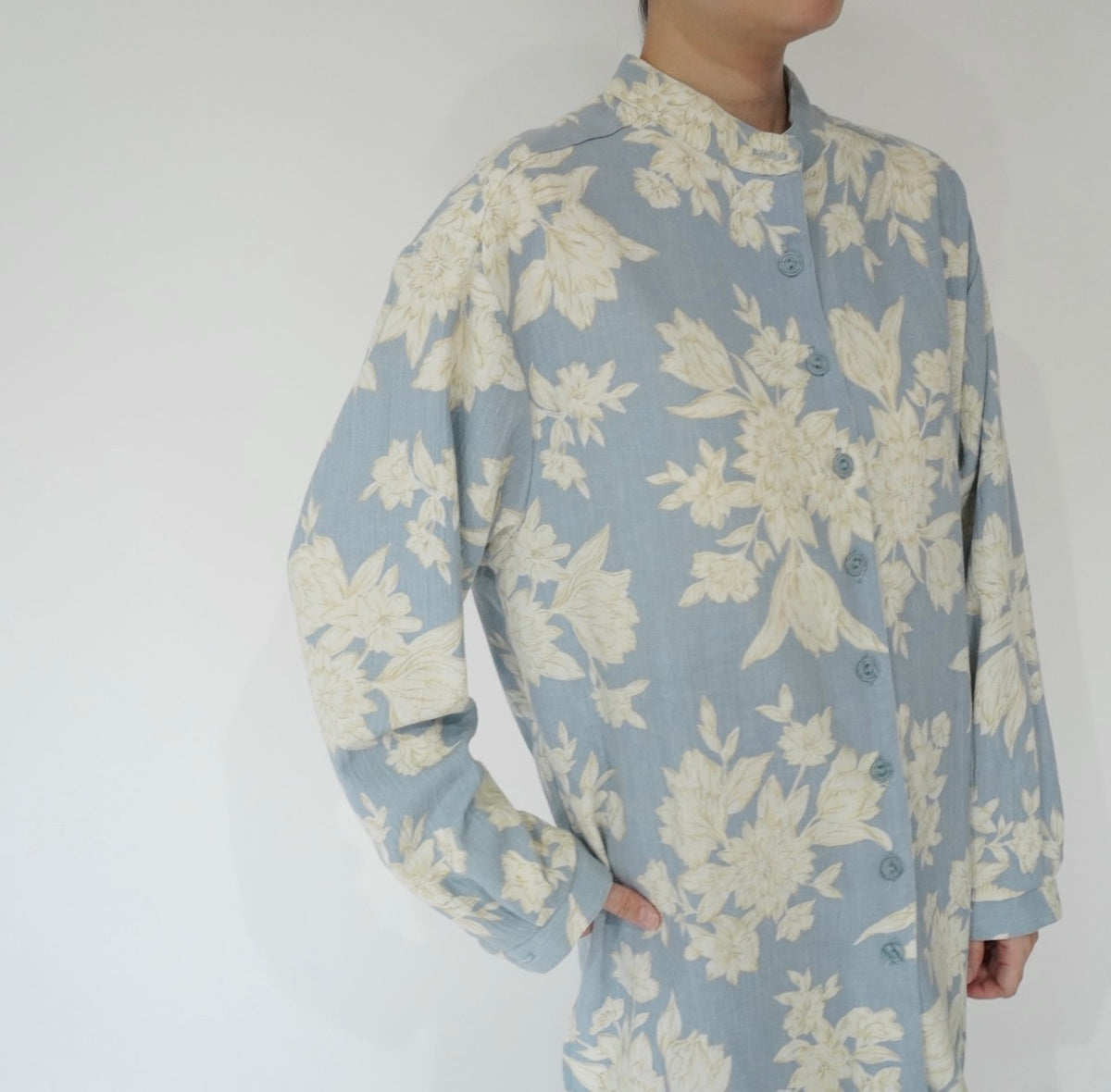 90s Flower Pattern Shirt Made in USA