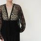 80s Cord Lace Design Robe
