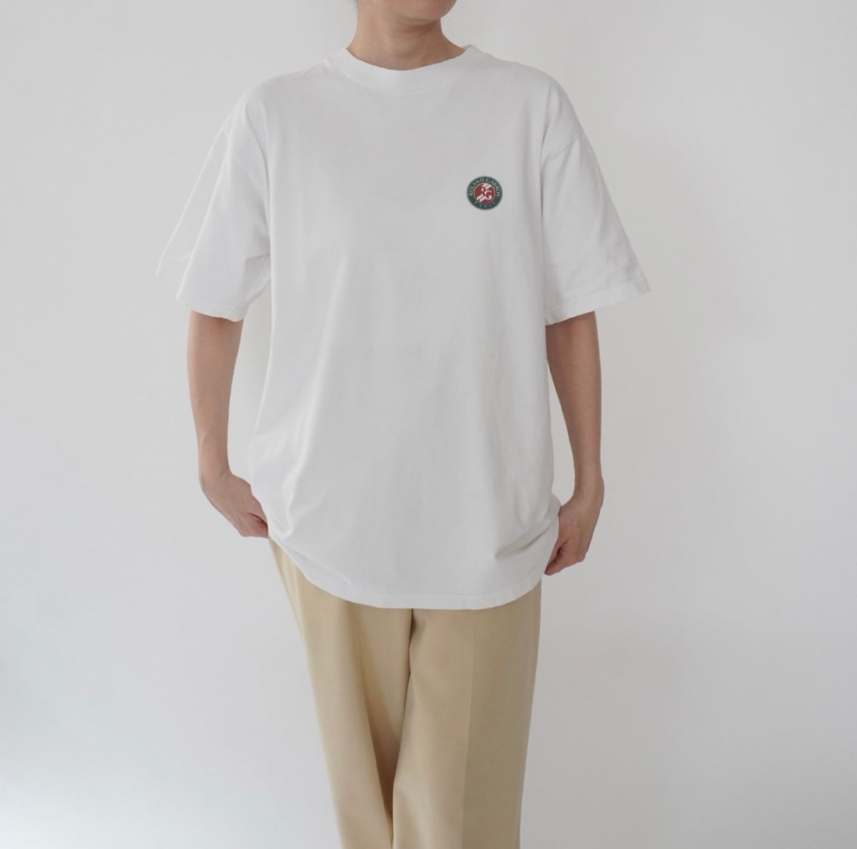 90s "Roland Garros"Printed T-shirt Made in France