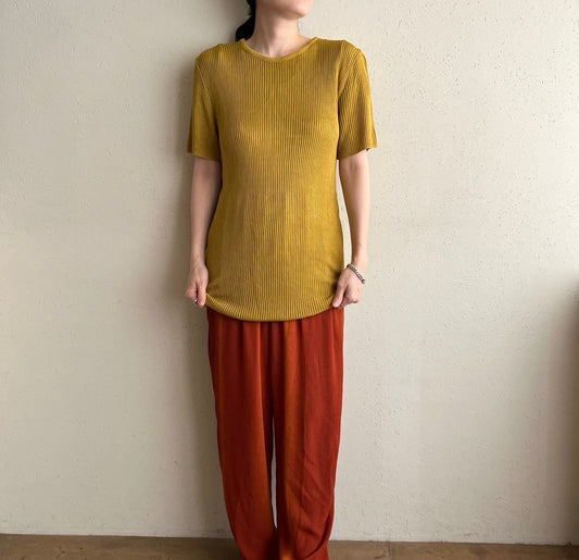 90s Ribbed Long Top Made in USA