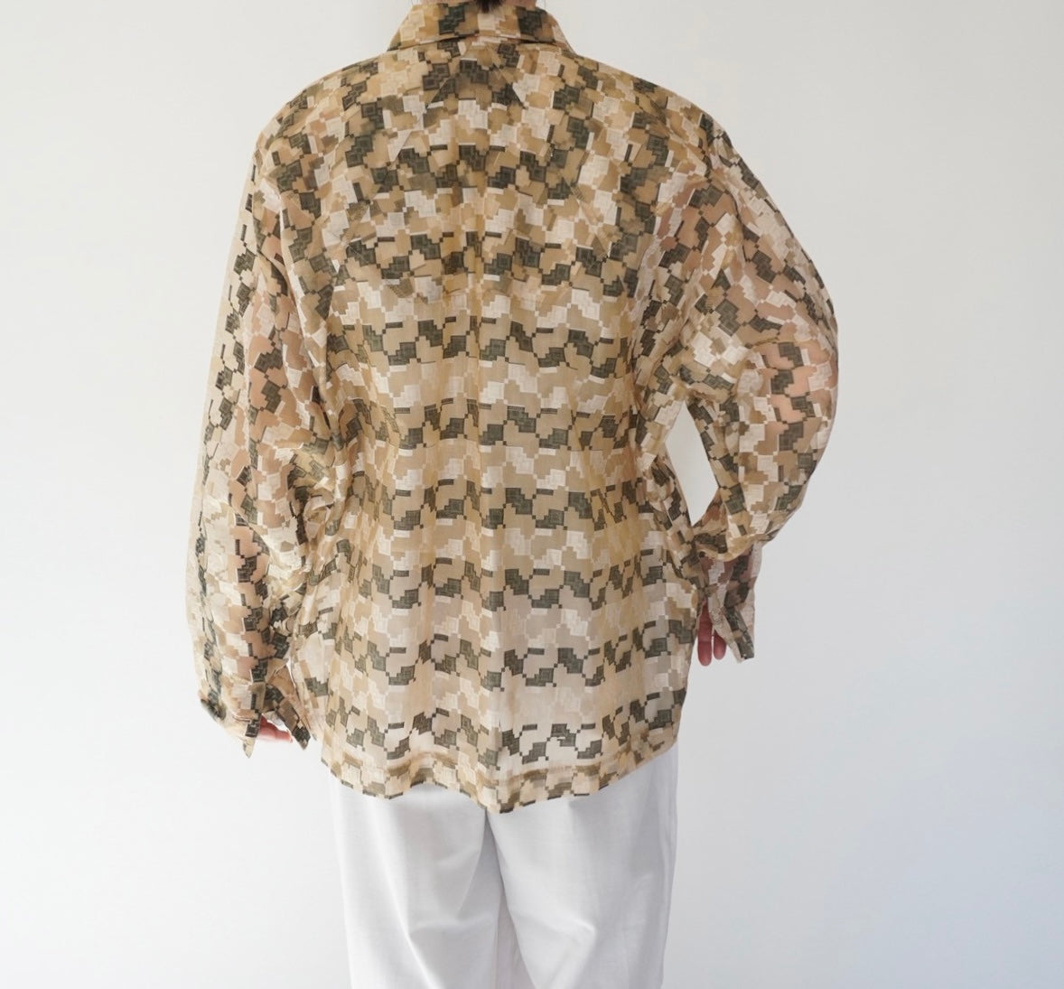 90s Sheer Pattern Shirt