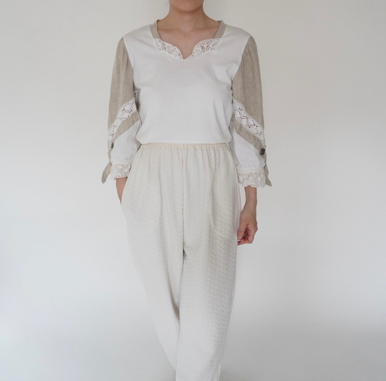 90s EURO Lace Design Top
