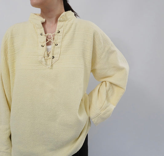 80s Lace up Top