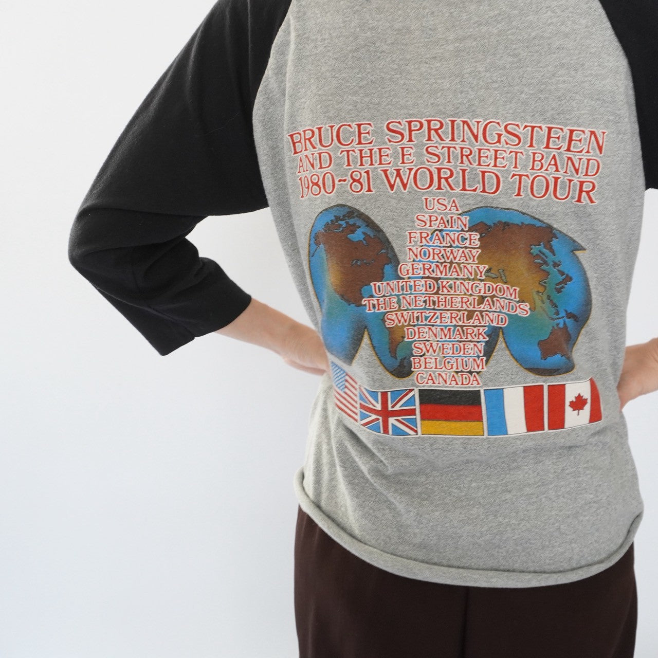 80s "BRUCE SPRINGSTEEN" Raglan T-shirt　