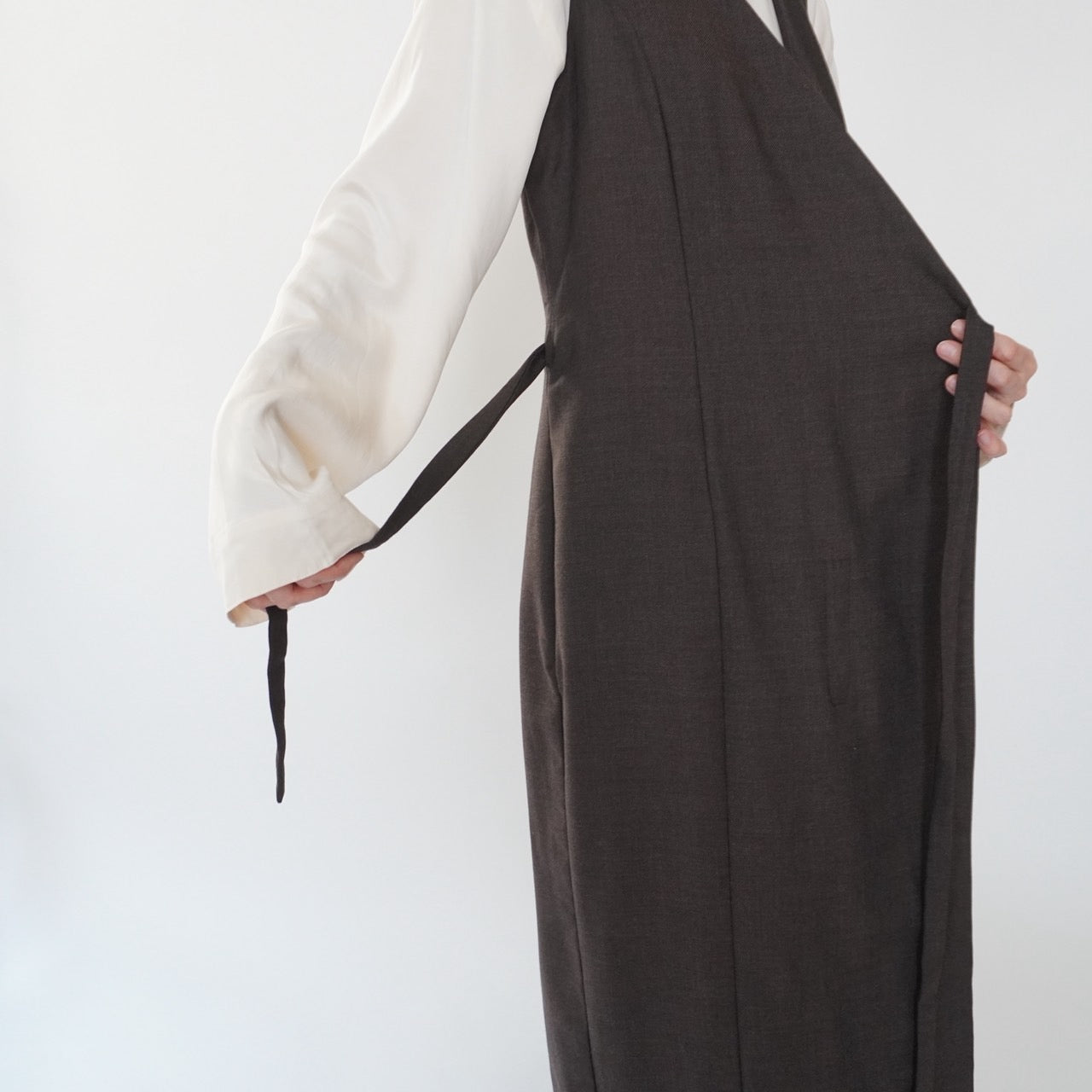 80s Sleeveless Wrap Dress