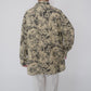 90s Floral Print Linen Shirt,Jacket Made in USA