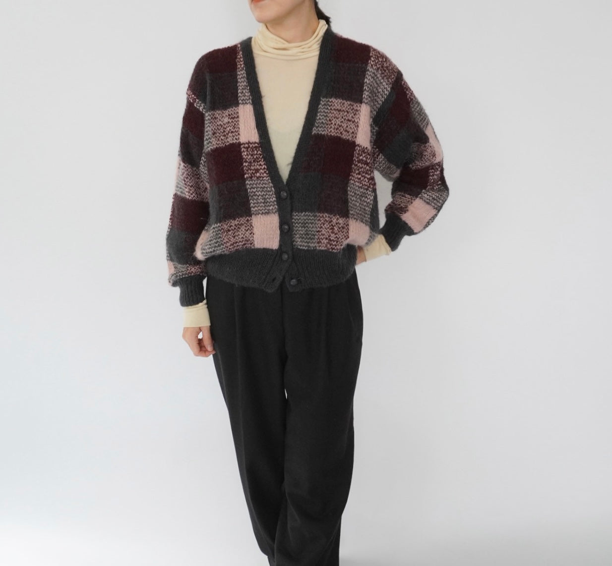 90s Pattern Mohair Cardigan