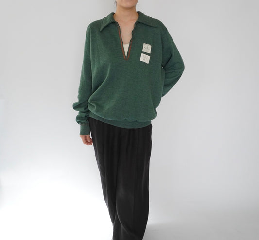 70s "Sears"  Half-Zip Sweater Made in USA Dead Stock