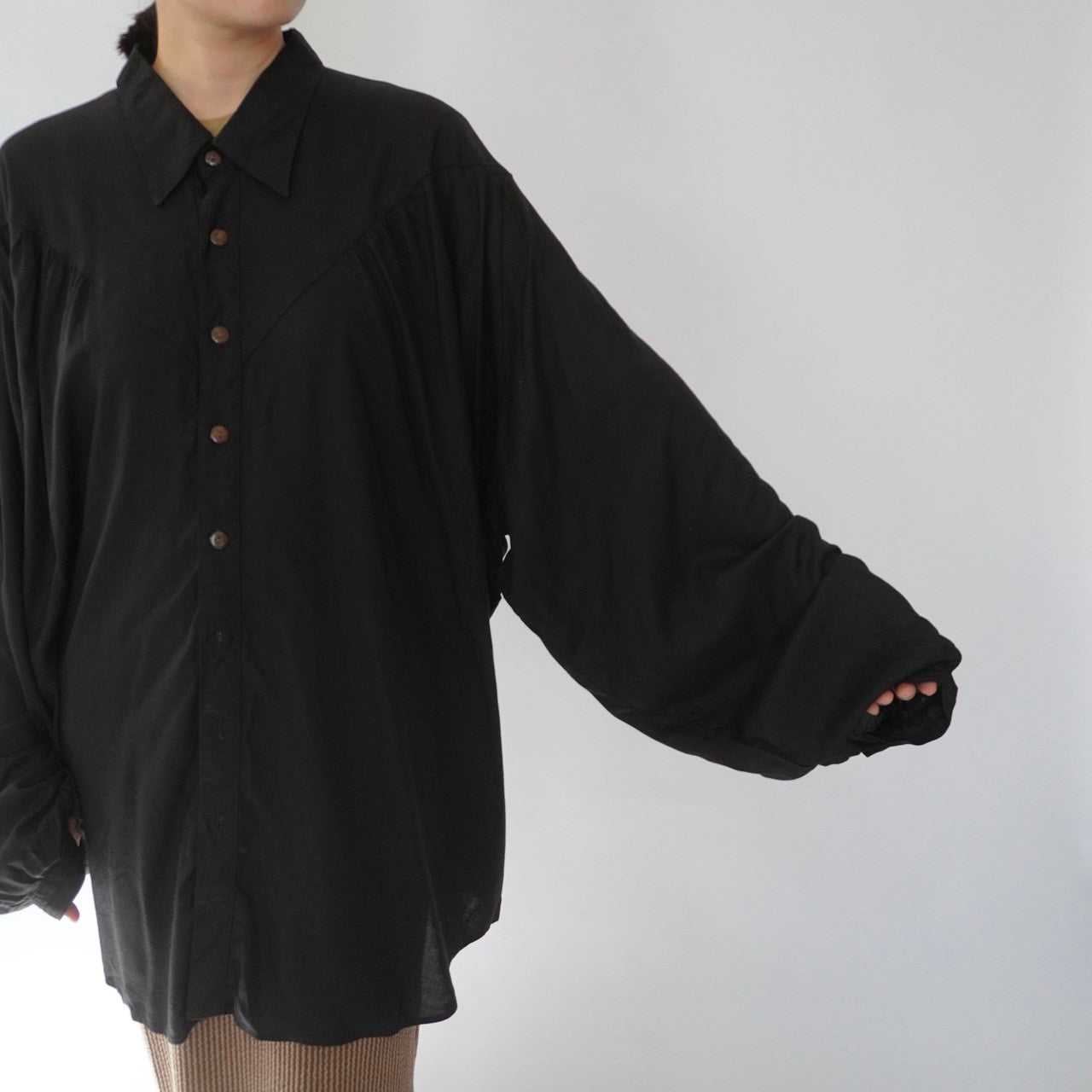 90s Black Oversized Shirt