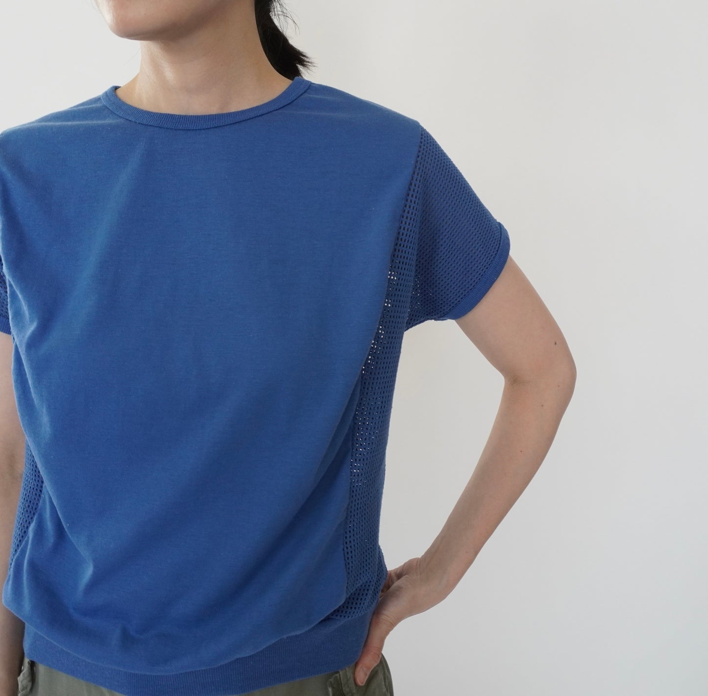 80s Blue Mesh Top