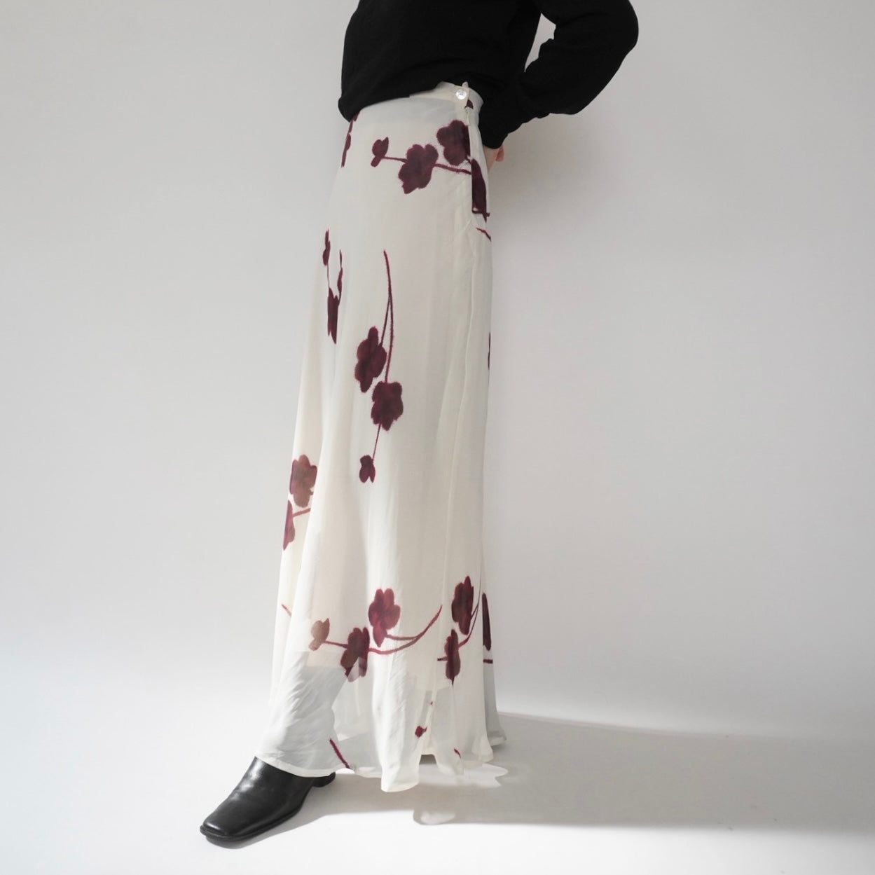 90s EURO Printed Skirt
