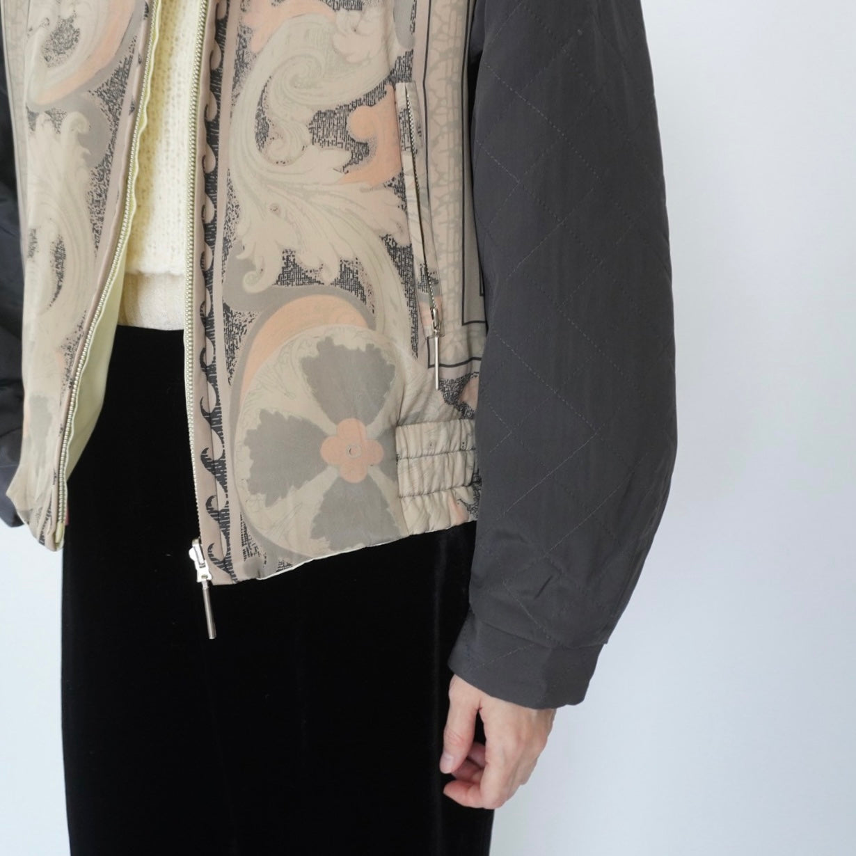 90s"Laurel" Silk Reversible Jacket Made in Germany