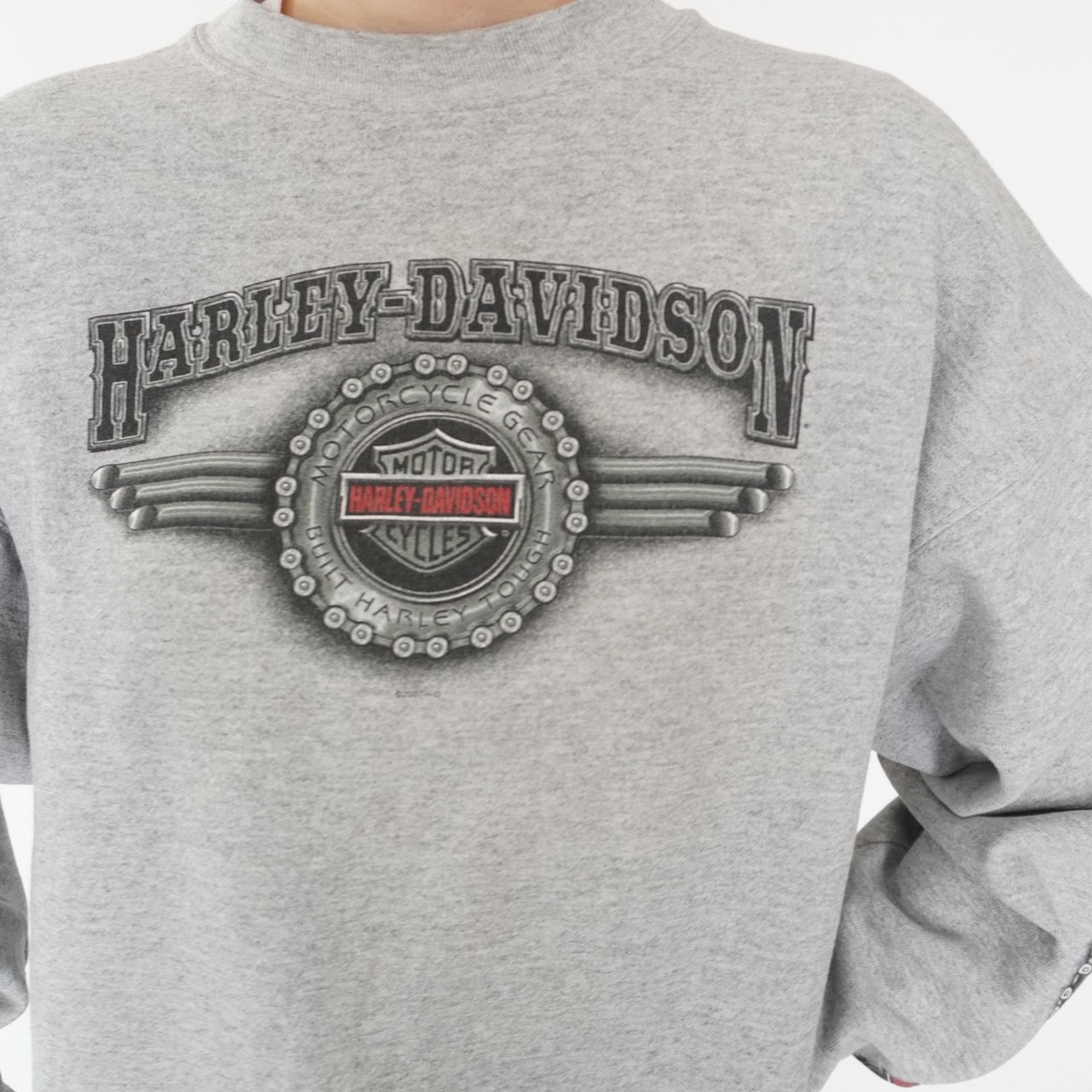 01s ”Harley-Davidson” Printed Sweater Made in USA