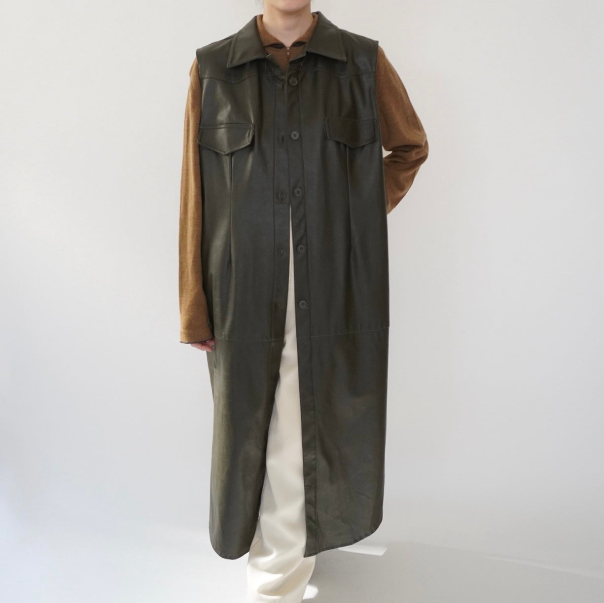 90s Faux Leather Dress Made in Italy