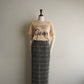 90s Pleated Print  Skirt