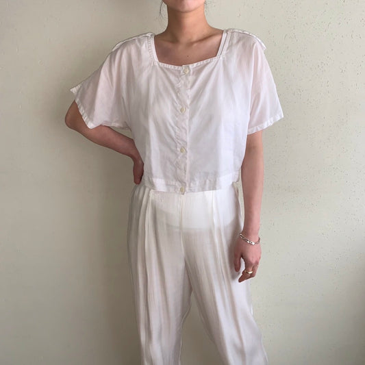 90s Cropped Blouse Made in Italy