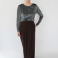 90s Velour Top Made in Italy