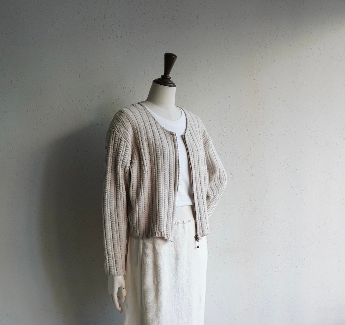 90s Zipped Cotton Top Made in Canada