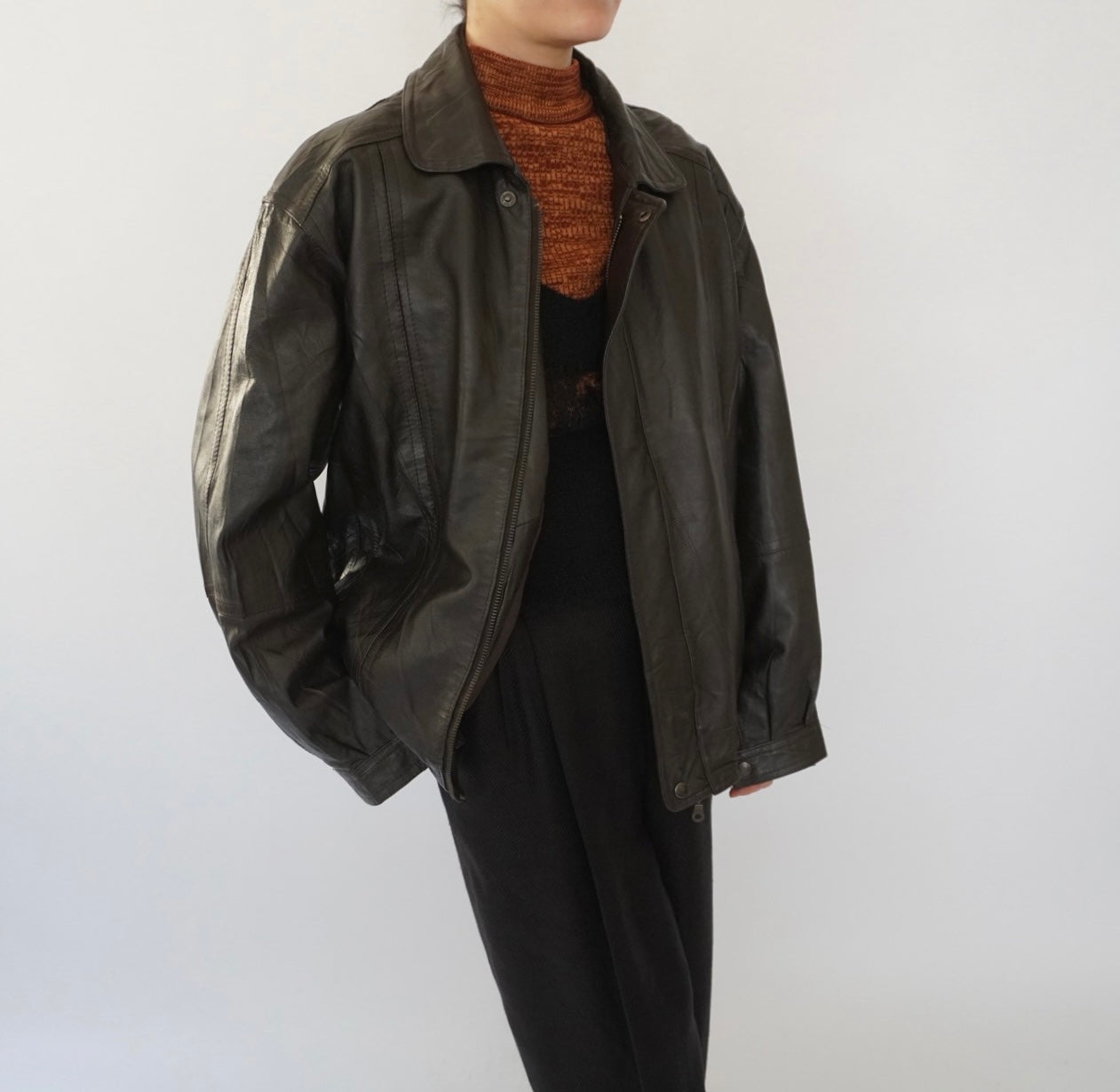 90s Leather Jacket Made in France
