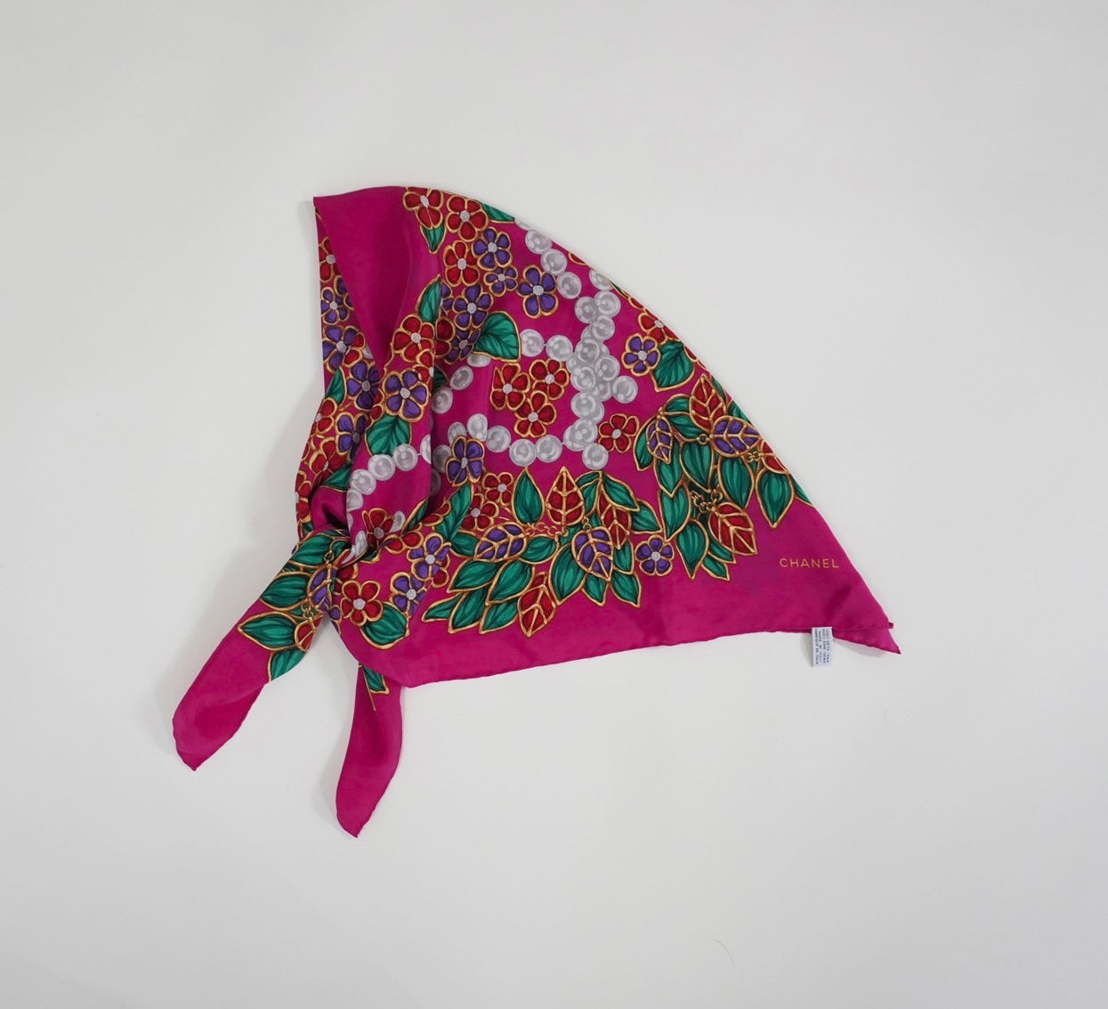 ”CHANEL” Silk Scarf Made in Italy