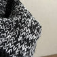90s Black x White Knit Maxi Skirt