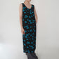90s Rayon  Printed Sleeveless Dress