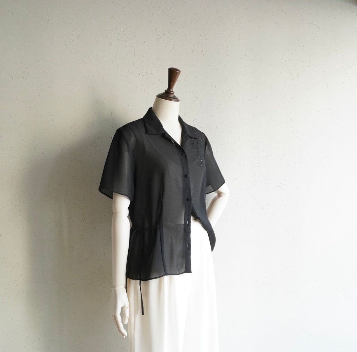 90s Design Sheer Shirt