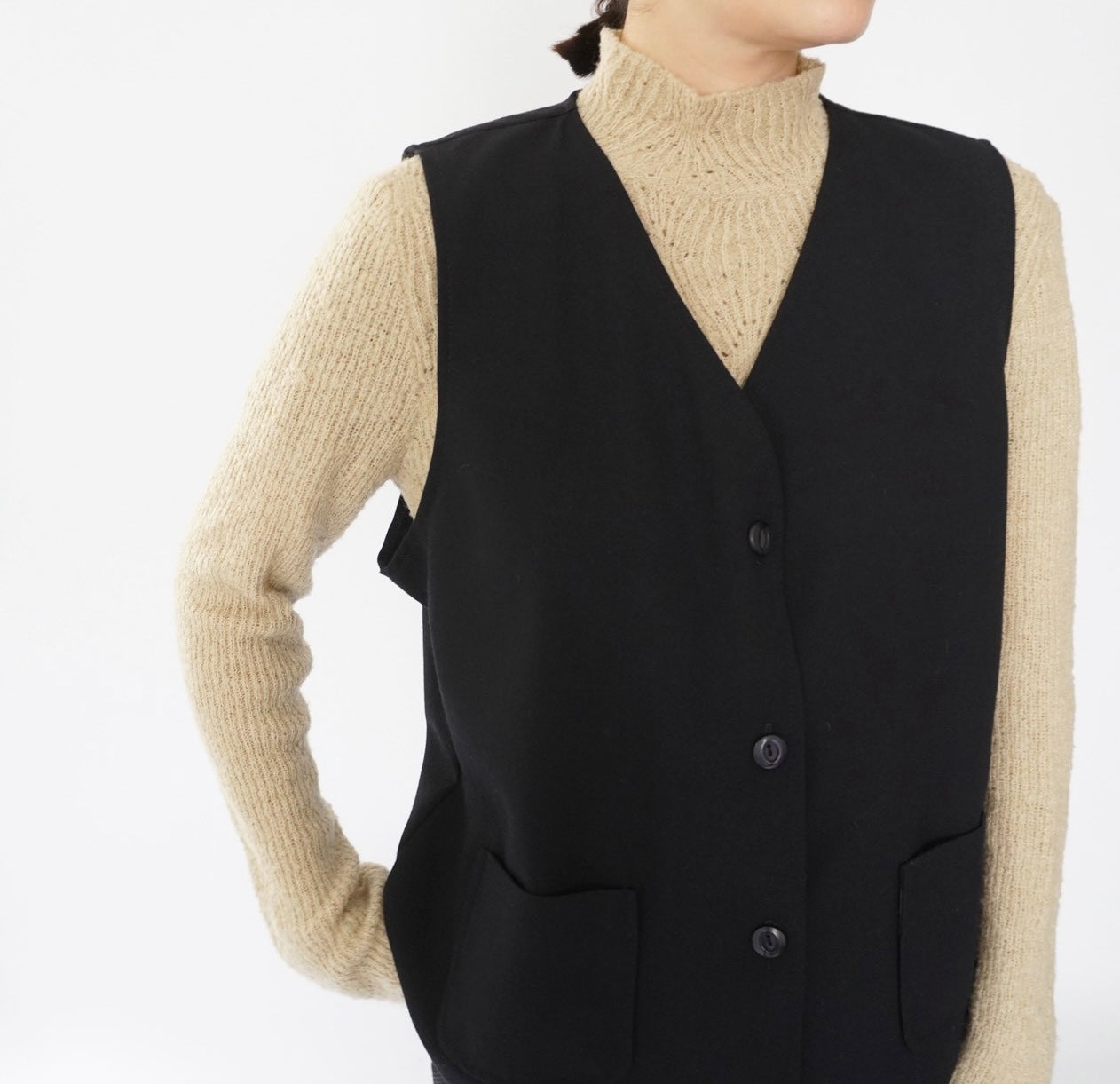 90s Navy Vest Made in Canada