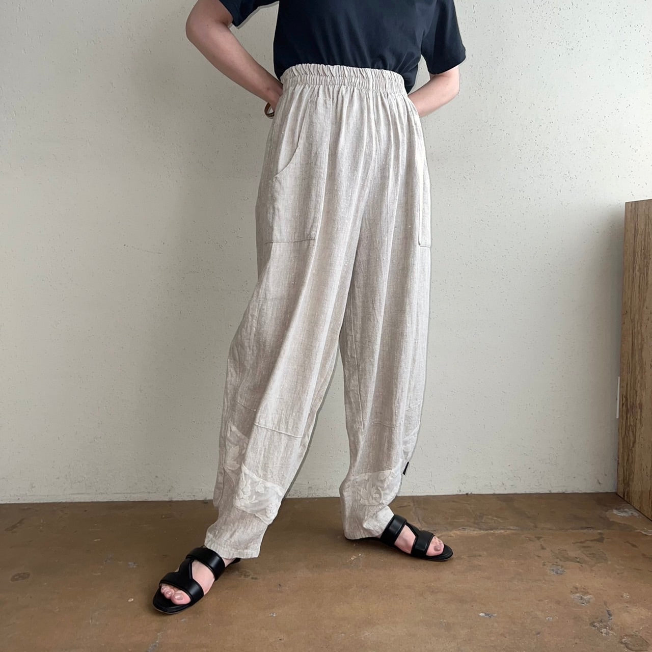 90s  Lace Design Pants Made in Italy