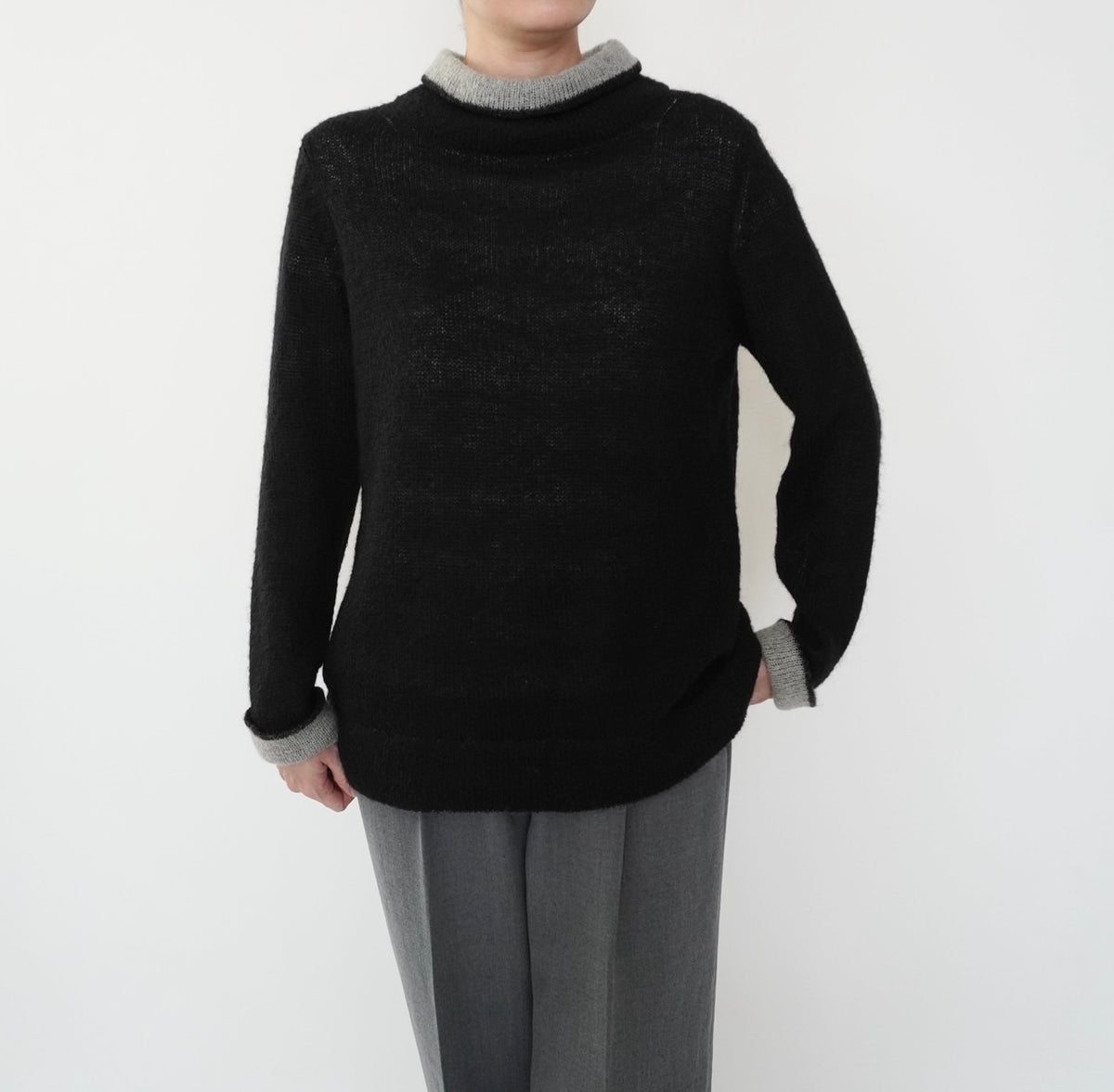 90s Black×Gray Knit