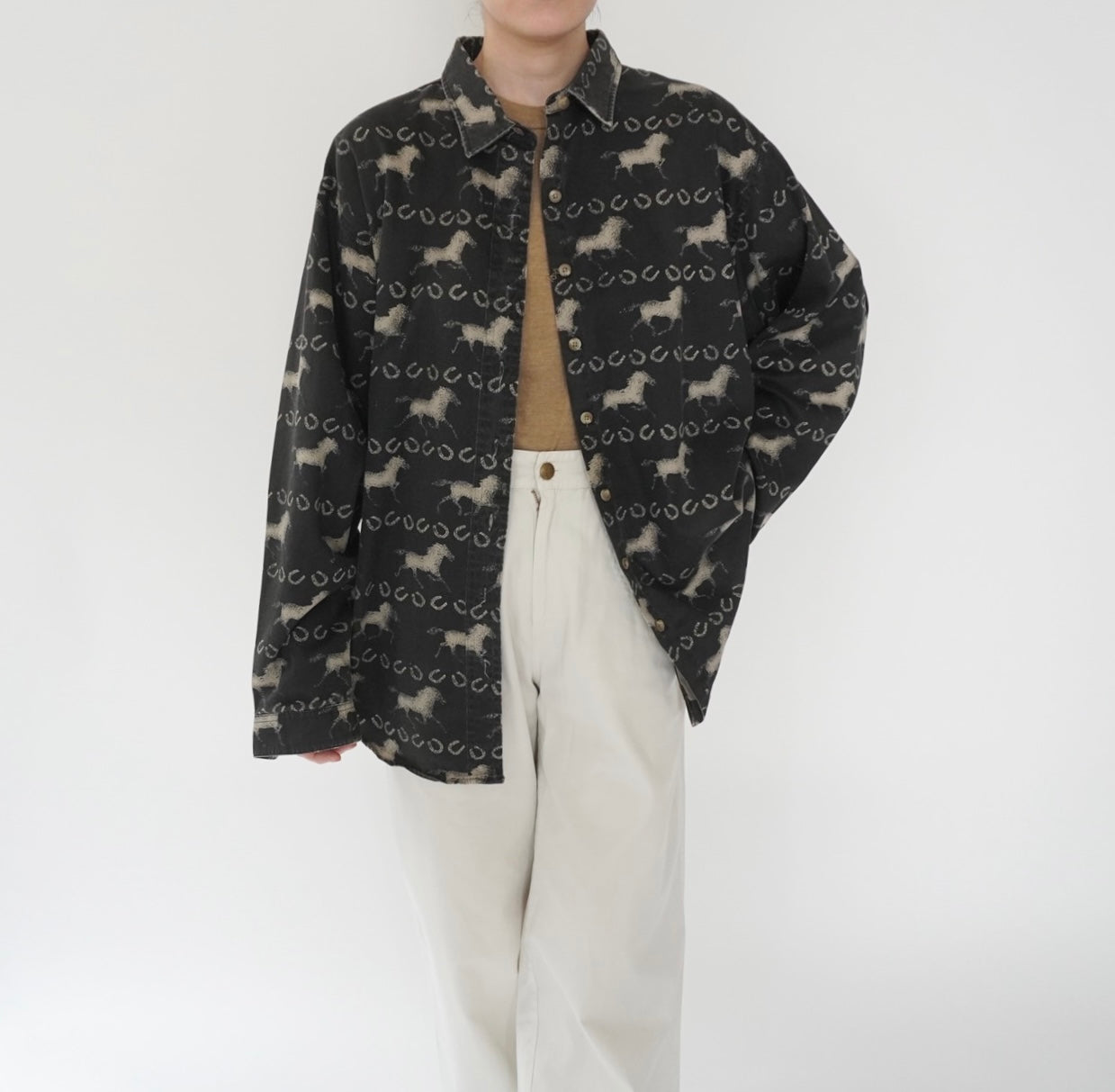 90s Horse Pattern Shirt