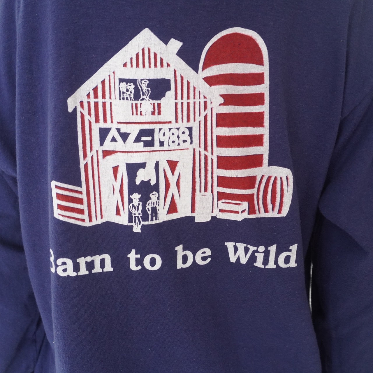 80s Printed Long T-shirt Made in USA
