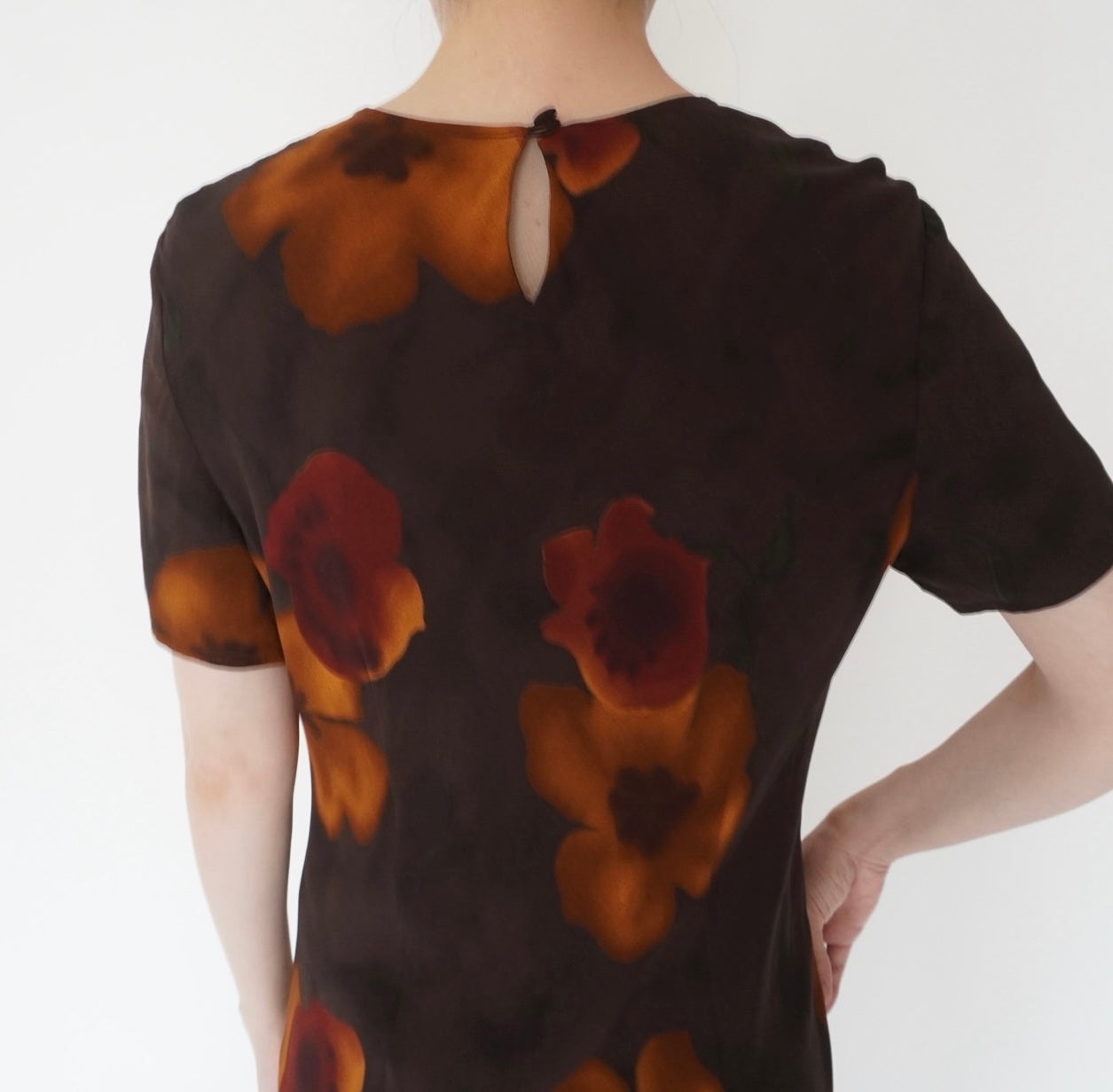 90s Floral Print Maxi Dress